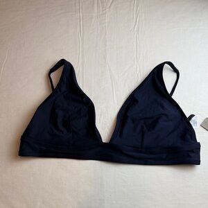 J Crew Navy Triangle Adjustable Straps Swim Bikini Top Size XXL